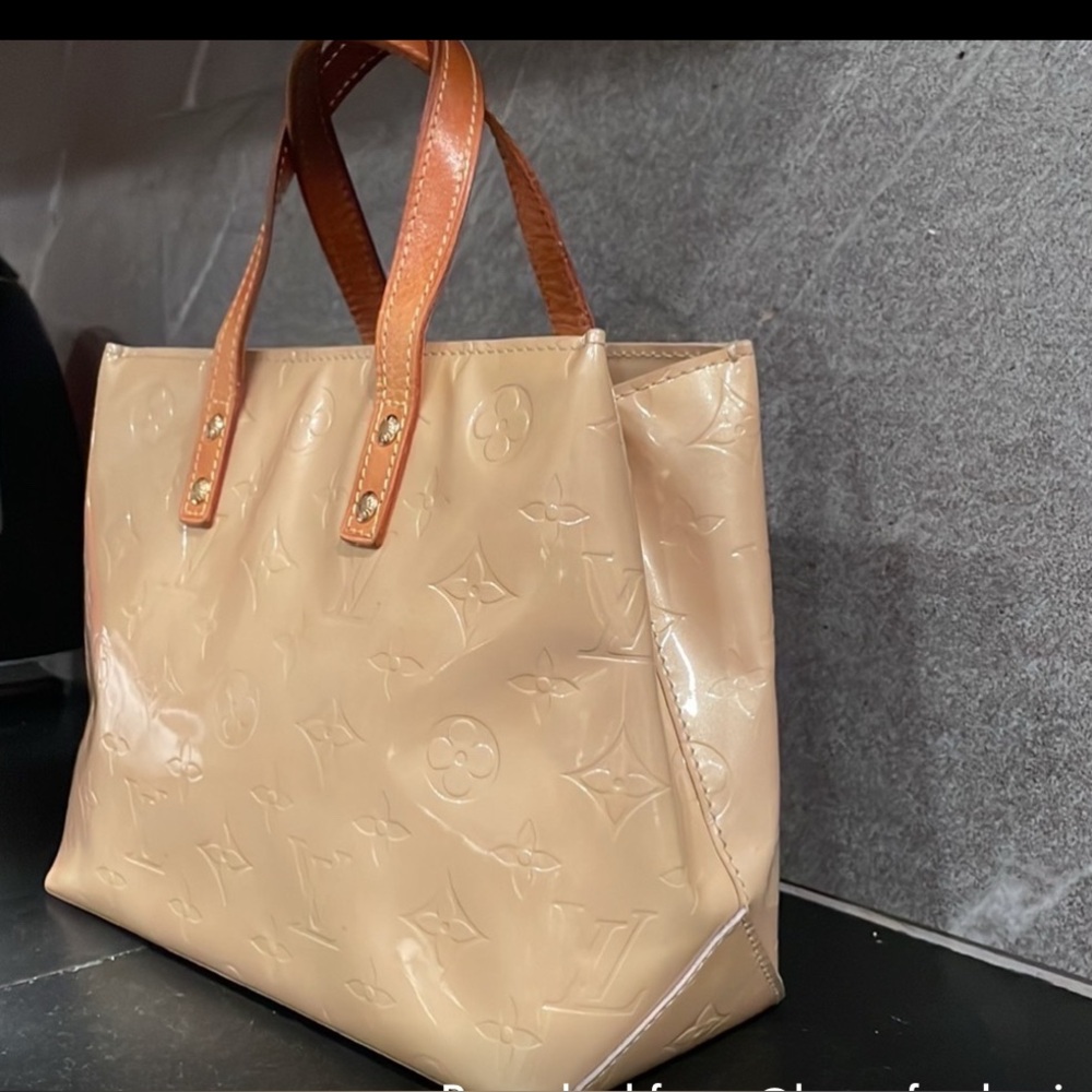Auth Louis Vuitton Vernis Reade PM Cream Tan Lt Beige Purse Bag Luxury Designer - Picture 9 of 17